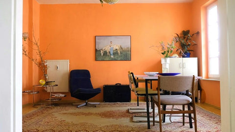 Orange workspace decor