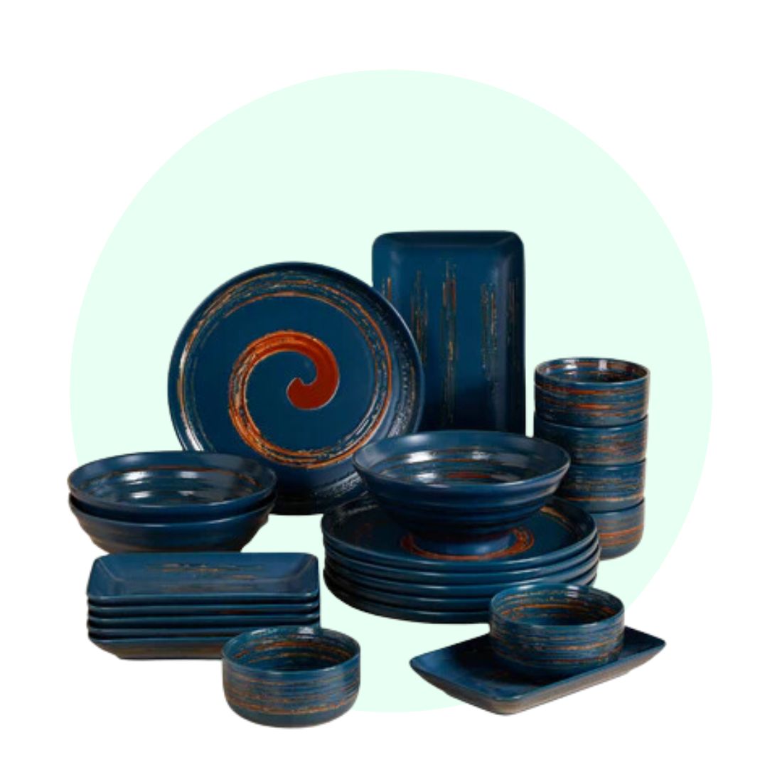 stoneware dinner set