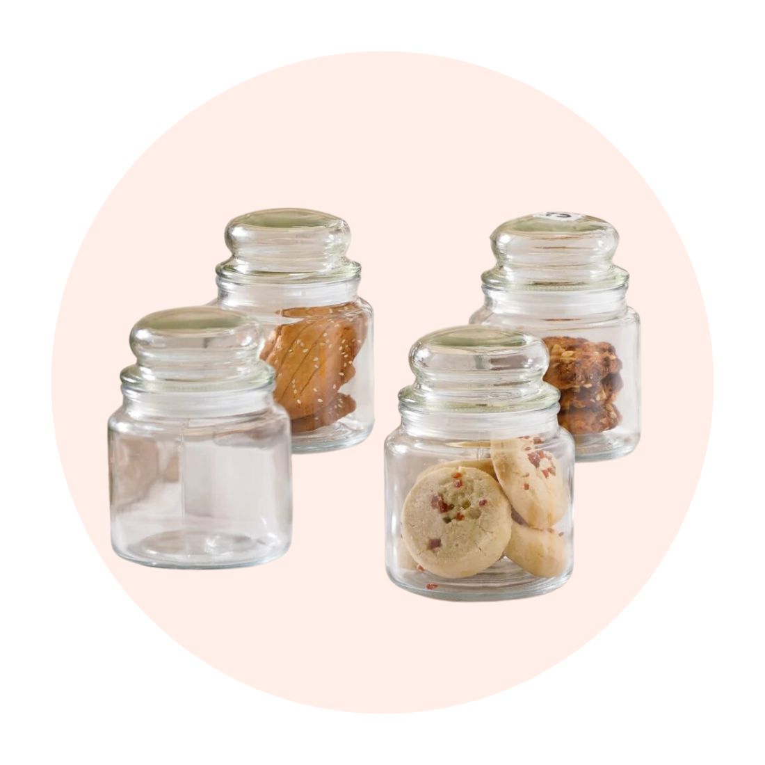 Tall Kitchen Storage Jars Set Online- Glass Jars Set | Nestasia