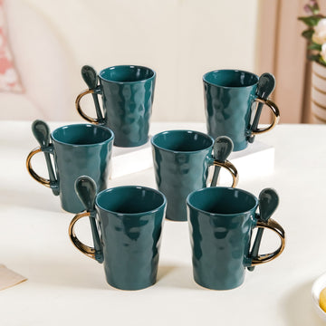 Sweet Water Decor Comfort + Joy Green Stoneware Coffee Mug -14oz