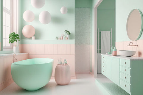 Pastel bathroom