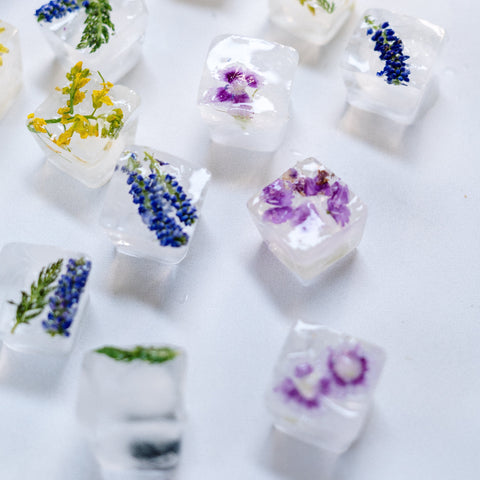 Flower ice cubes