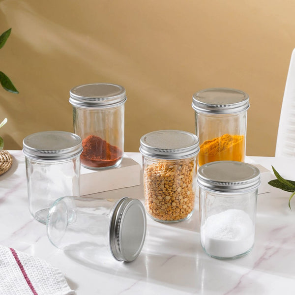 large glass kitchen storage jars