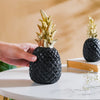 Pineapple Decor Black Medium - Showpiece | Home decor item | Room decoration item