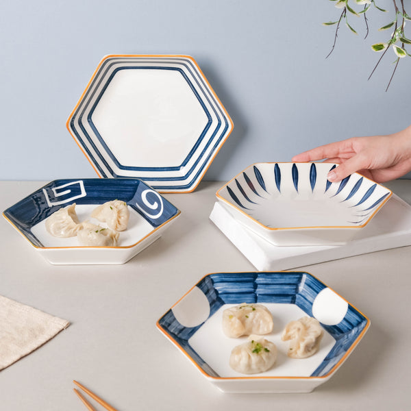 hexagon dinnerware set