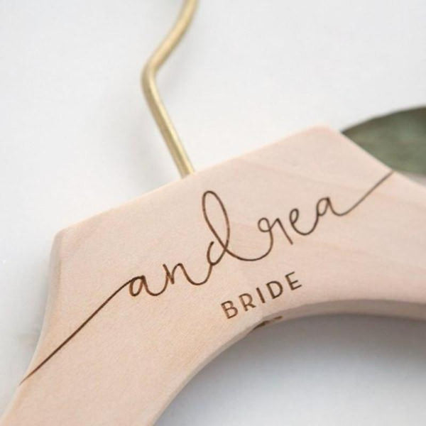 Custom Bridal Party Wedding Hanger Lucky Maiden