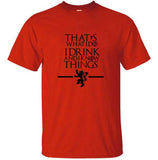 T-Shirt Game of Thrones - 100% cotton Wopilix red S 