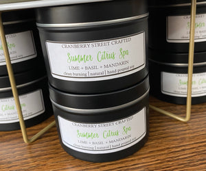 Summer Citrus Spa 8 oz Candle Tin - Cranberry Street Boutique