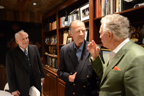 Chronoswiss-founder and master watchmaker Gerd-R. Lang, explorer Sir Ranulph Fiennes, and Carnegie Mellon University Professor Jack Roseman at the Kobold headquarters in Pennsylvania. 2014.