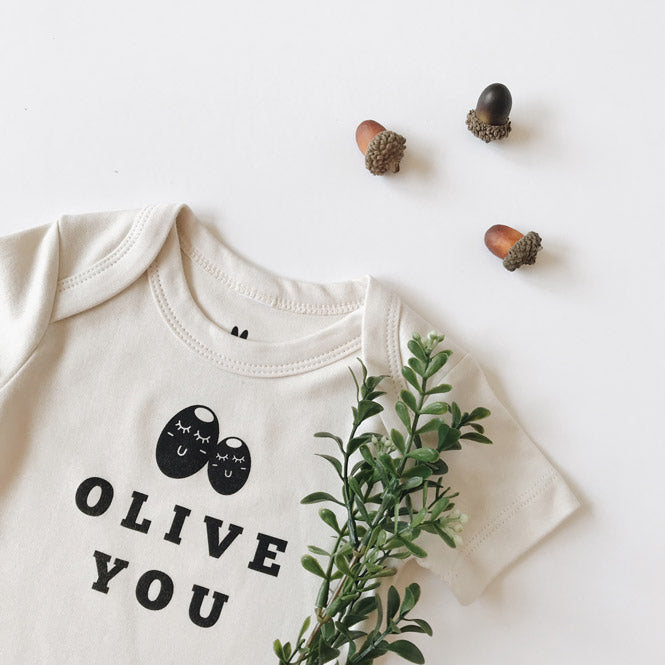 olive baby romper