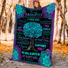 Mom to Daughter - To My Daughter - Turquoise Tree - Always Remember How Much - Fleece Blanket