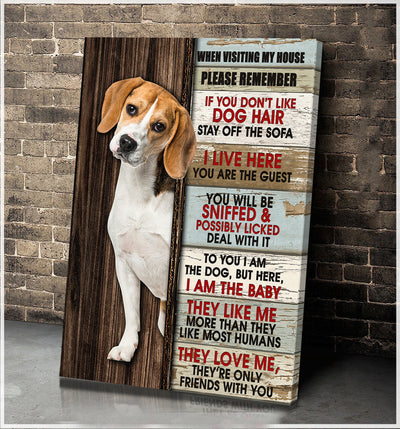 Awesome Family Gift For Dog Lovers - Beagle  - To You I Am The Dog, But Here, I Am The Baby Canvas