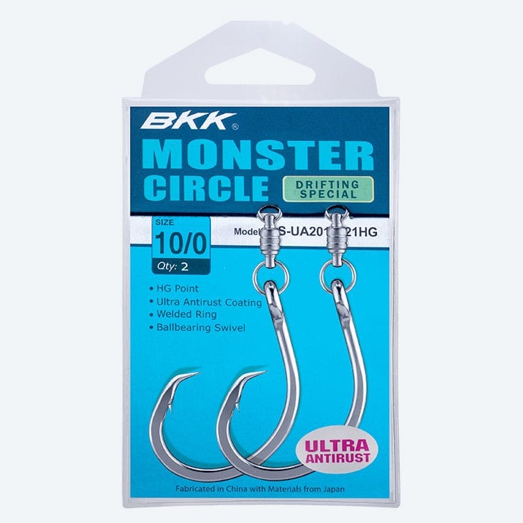 BKK Hooks A-BR-4020 Inline Heavy Circle-Ss Size 10/0# 3 Pack 
