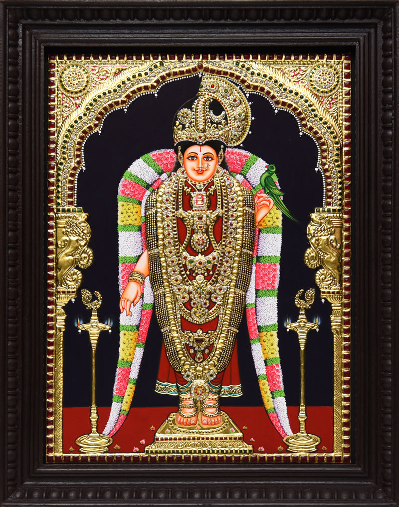 Andal Tanjore Painting with Gold Coated – Ragaarts