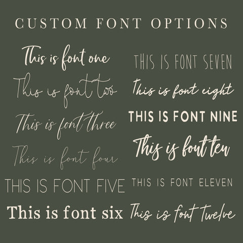 font options