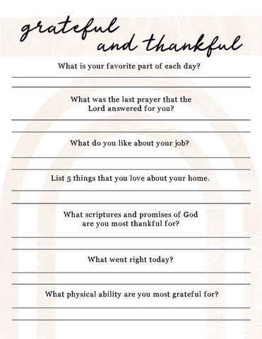 Gratitude Journal Prompts