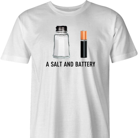 funny play on words assault and battery t-shirt