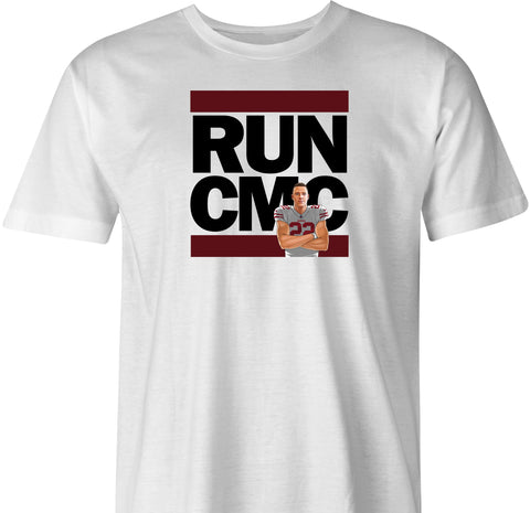 Funny Run DMC/Run CMC Christian McCaffrey Mashup T-Shirt By BigBadTees.com