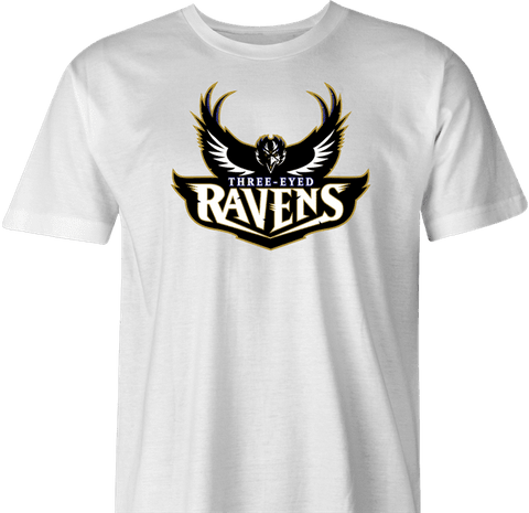 funny game of thrones three eyed raven Baltimore ravens mashup t-shirt