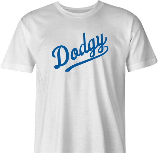 Hilarious Los Angeles Dodgy Baseball T-Shirt Men's Tee / White / 3X