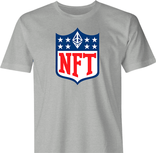 Hilarious Nft Crypto NFL Parody T-Shirt Men's Tee / Ash / 2x