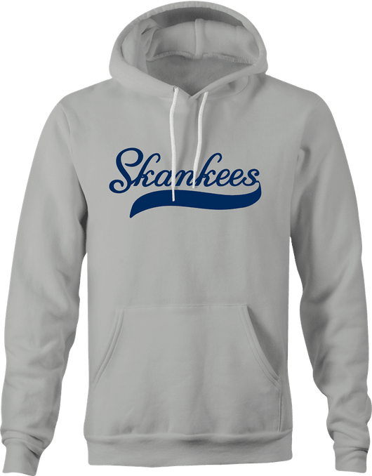 Funny New York Skankees Baseball Mashup T-Shirt Men's Tee / Ash / L