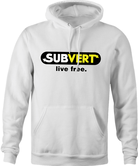 Beans and Briff Funny Subway Sandwiches T-Shirt Hoodie / White / XL