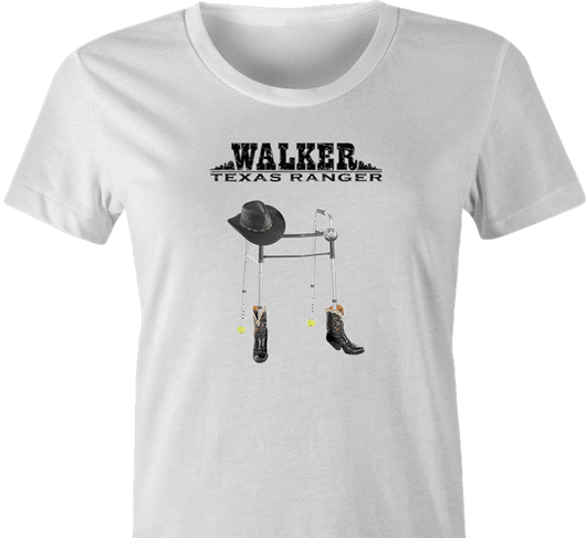 FROMJTOZTV Funny Walker Texas Ranger T-Shirt Women's Tee / White / 2x