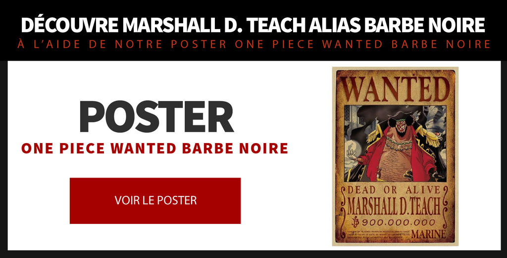 Poster One Piece Wanted Barbe Noire