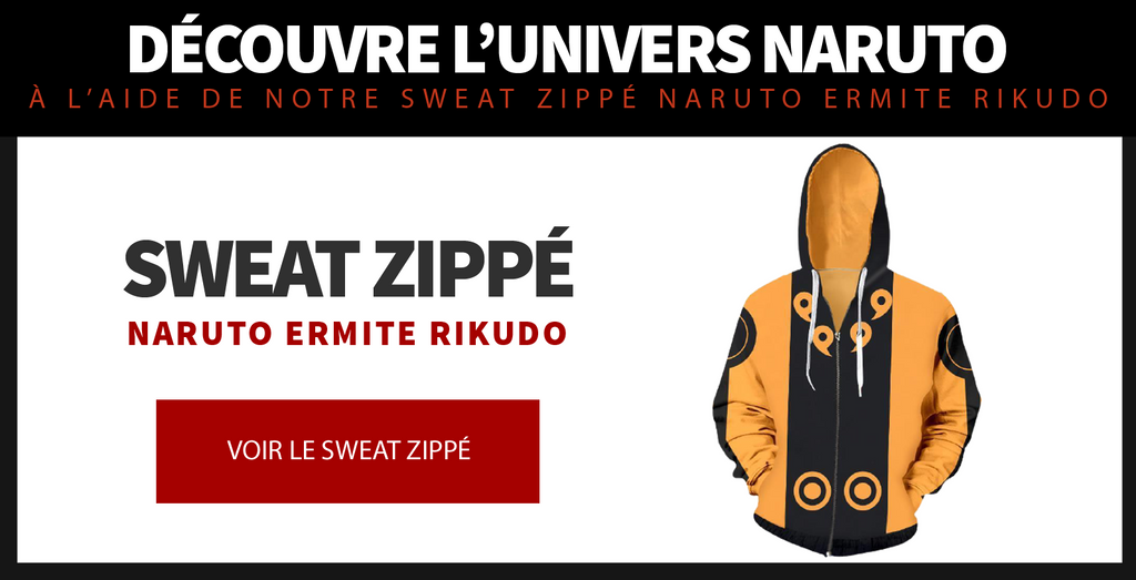 Sweat Zippé Naruto Ermite Rikudo