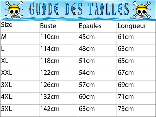 Guide des tailles