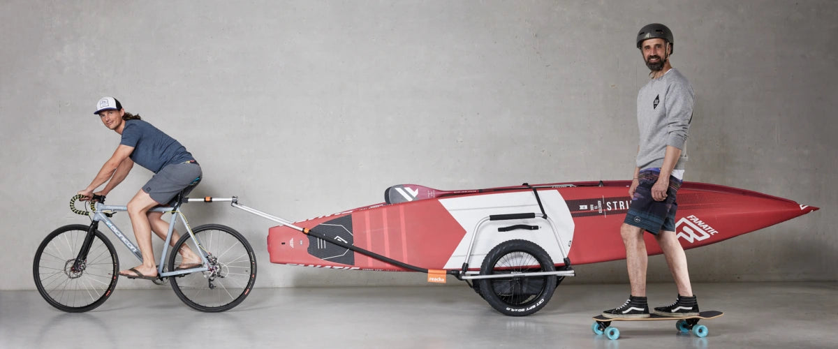 reacha bicycle trailer for SUP transport