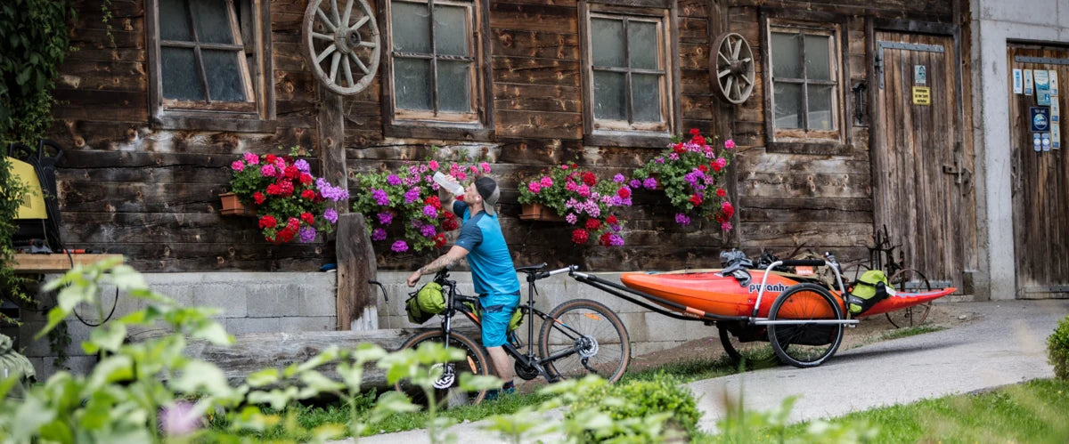 reacha Fahrradanhänger zum SUP transportieren