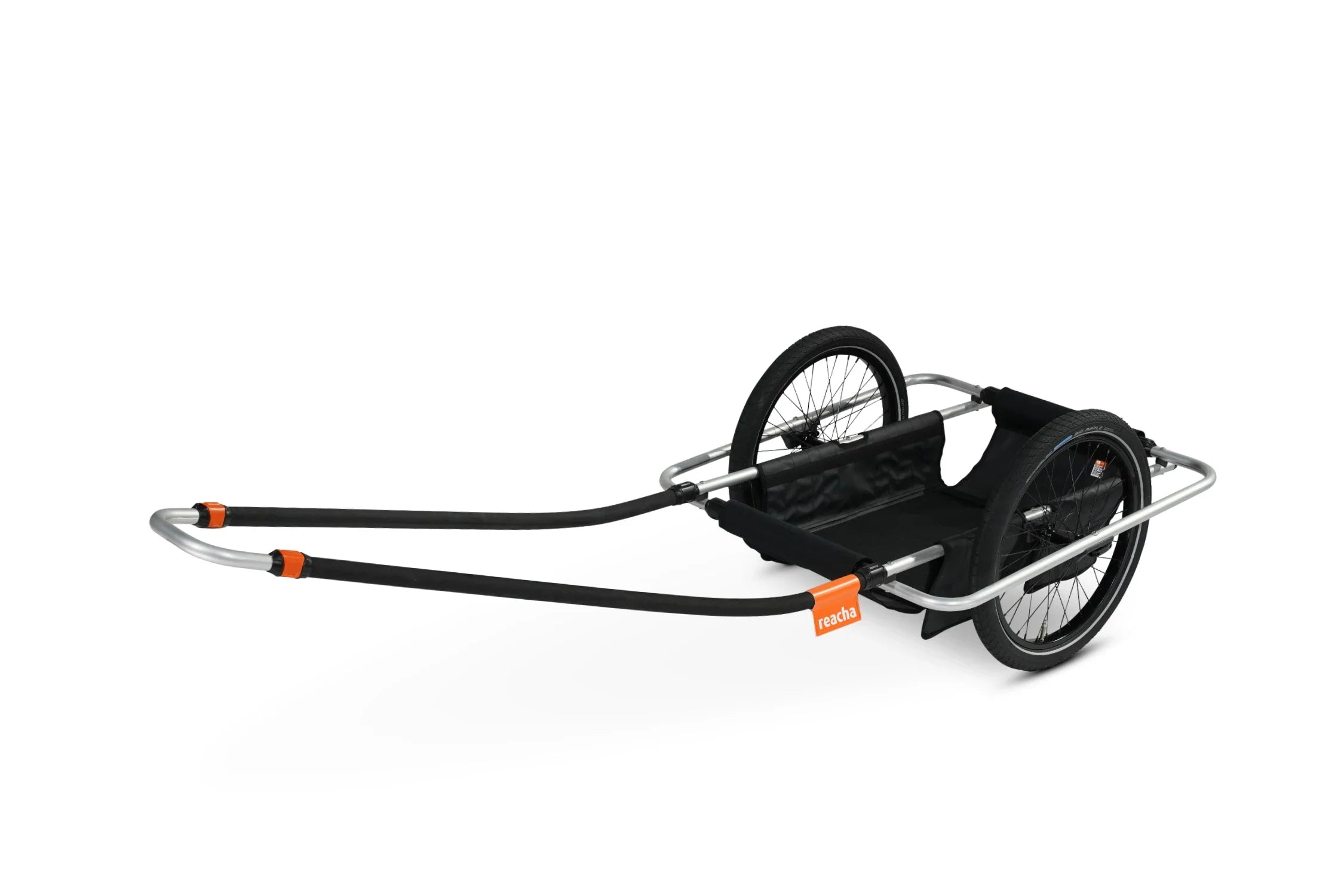 Bicycle trailer for kayak transport with compact size