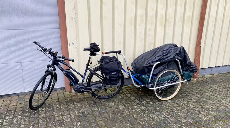 reacha fietsaanhanger aan e-stadsfiets