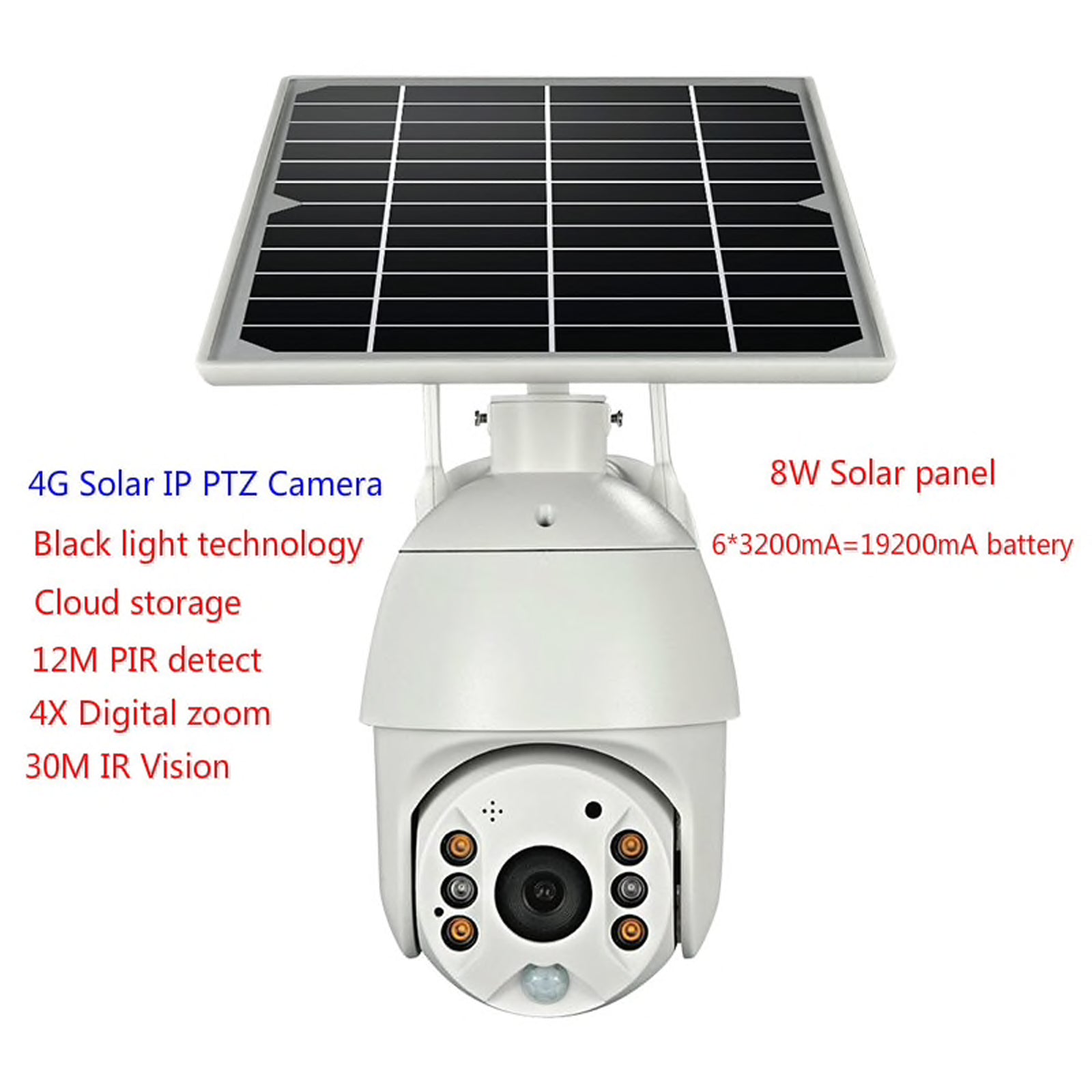 ip cam solar power microseven