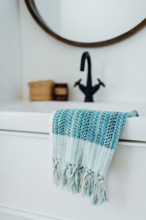 teal hand towels