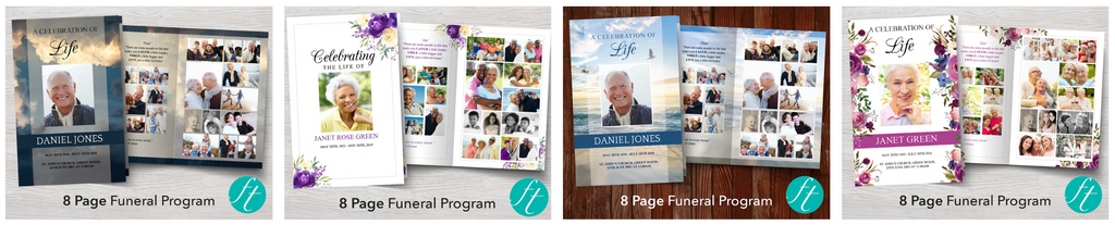 8 Page Funeral Program Templates