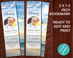 Beach Funeral Bookmark