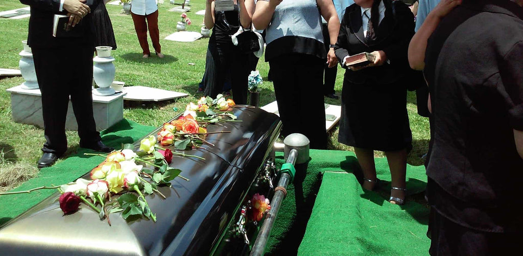 Burial at a cemetery