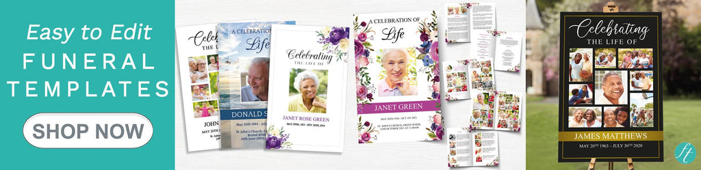 Funeral program templates to celebrate the love of a loved one