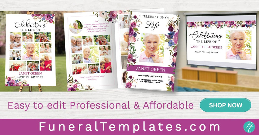 Easy to personalize funeral templates