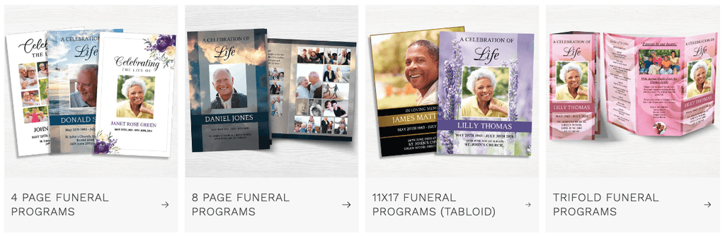 Example obituary in funeral program templates