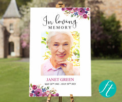 Floral Display Corners Funeral Welcome Sign