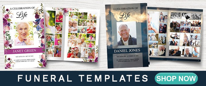 Easy to edit funeral program templates