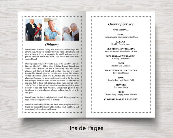 Order of Service Funeral Templates
