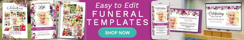 Easy to edit funeral templates