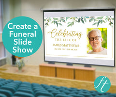 Green Leaf Funeral Slide Show Template