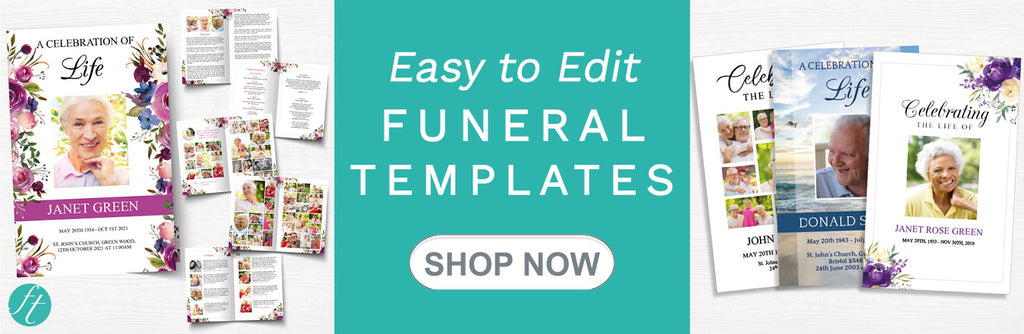 Easy to edit printable funeral program templates