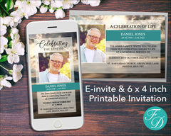 Mountain Top Funeral e-Invite & Invitation Card